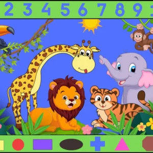 Jungle Selfie classroom educational rug